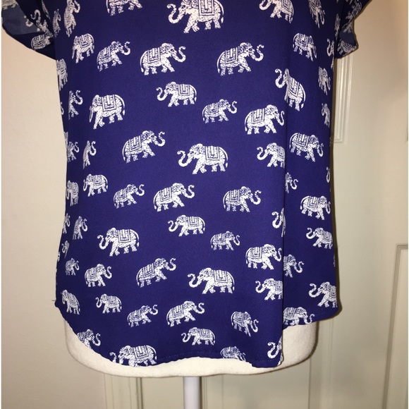 Pink Rose Elephant Print Top - Picture 3 of 10